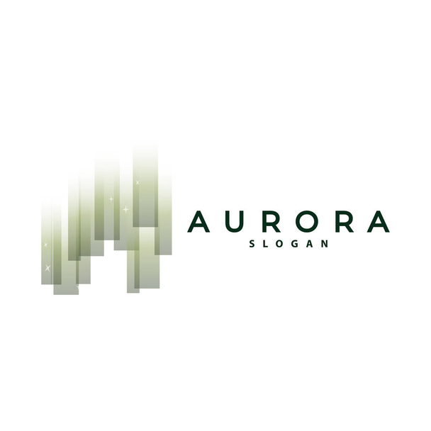 Aurora logó, Light Wave Vector, Nature Landscape Design, Product Brand Template Illusztráció ikon - Vektor, kép