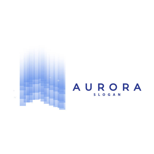 Aurora Logo, Light Wave Vector, Nature Landscape Design, Product Brand Template Illustration Icon - Vector, Image