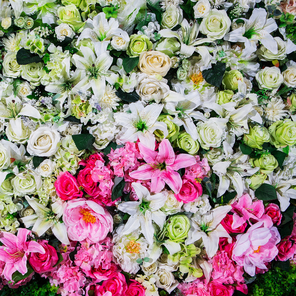 Beau fond de fleurs pour scène de mariage - Photo, image