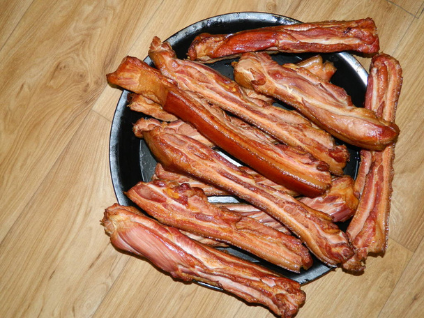 deli meat, slanina close-up - Fotografie, Obrázek