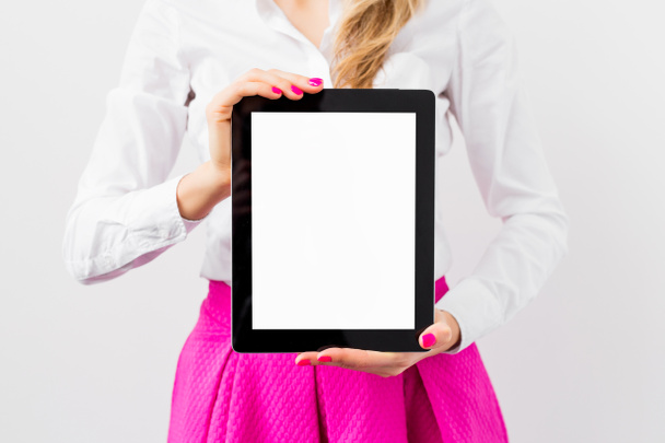 Mujer con Tablet PC
 - Foto, imagen