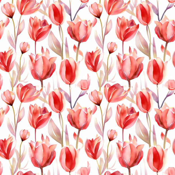 300 dpi 4096x4096 High Resolution Print Ready Seamless Watercolor Pattern Flowers Peony - Photo, Image