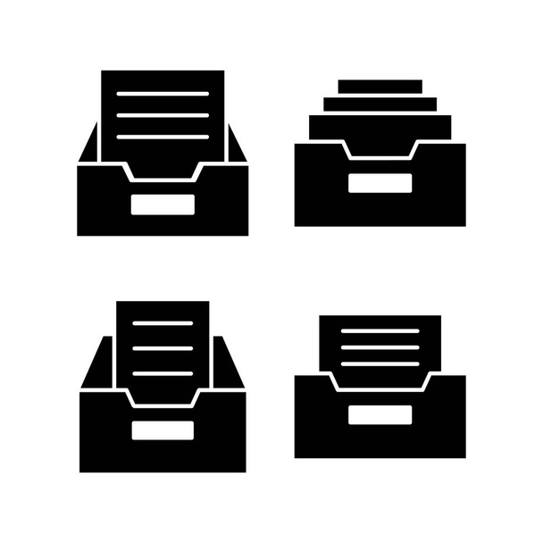 Archive folders icon vector illustration. Document vector icon. Archive storage icon. - Vector, afbeelding
