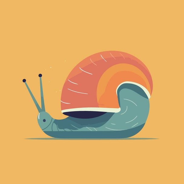 animal invertebrate snail minimalistic vector illustration - Vector, imagen