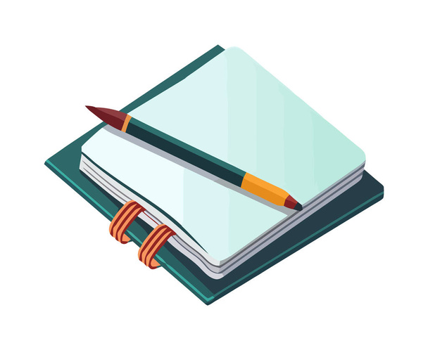 Education and learning symbolized by blank paper icon isolated - Vector, Image