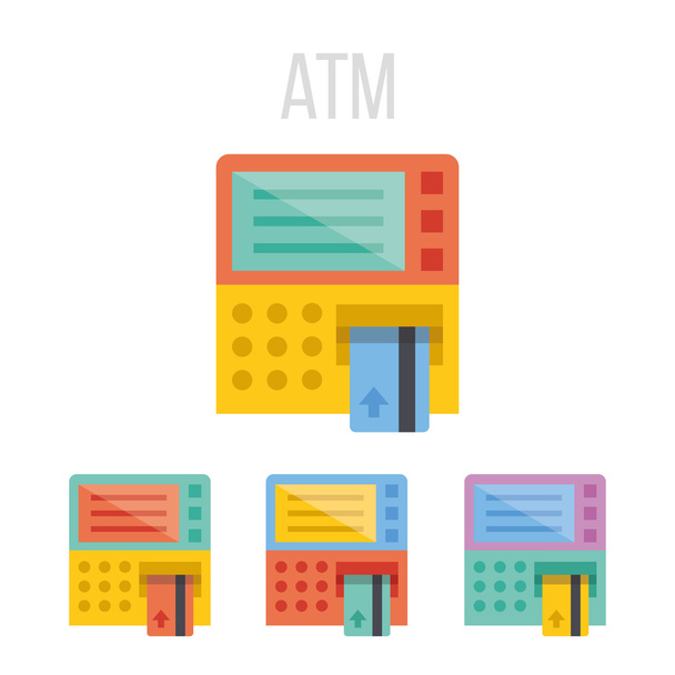 Vector ATM icons - Vector, afbeelding