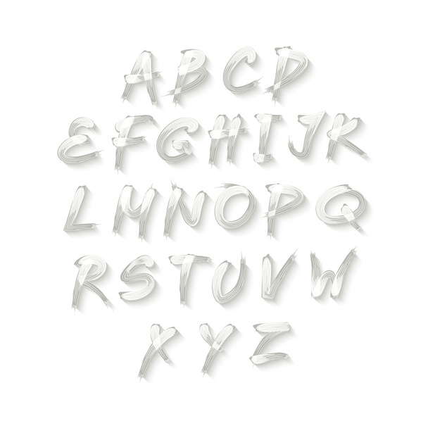 Vector alphabet. Hand drawn letters. Letters of the alphabet written with a brush. - Вектор, зображення