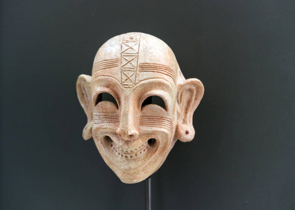 Ancient Sardonic Mask on Display at the Bardo Museum - Фото, зображення
