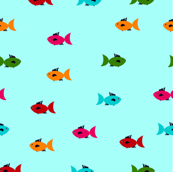 Children's pattern fish, wrapping paper - Vector, Image