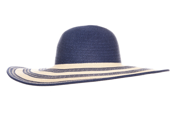 blauwe zomer zon hoed - Foto, afbeelding