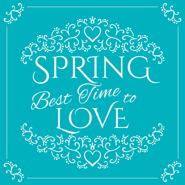 Spring best time to Love - Vector, Imagen