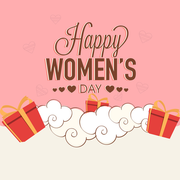 Greeting card for International Women's Day celebration. - Вектор,изображение