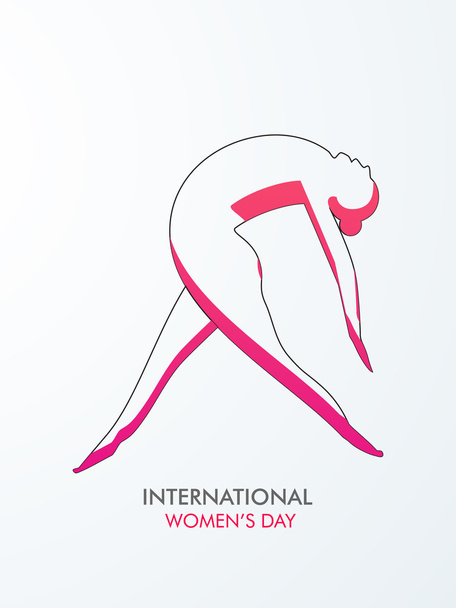 International Women's Day celebration with a lady. - Vector, Imagen