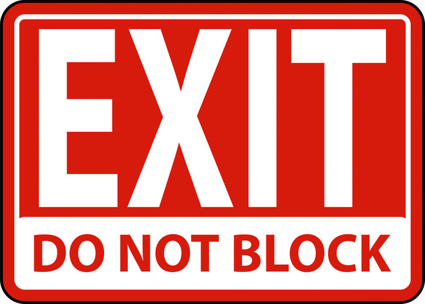 Salida No bloquear signo en fondo blanco - Vector, Imagen