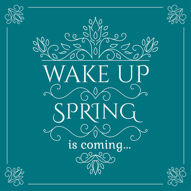 Wake up. Spring is coming. - Vektör, Görsel