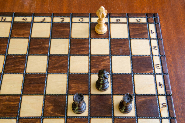White defeated by black with Corridor mate - Photo, Image
