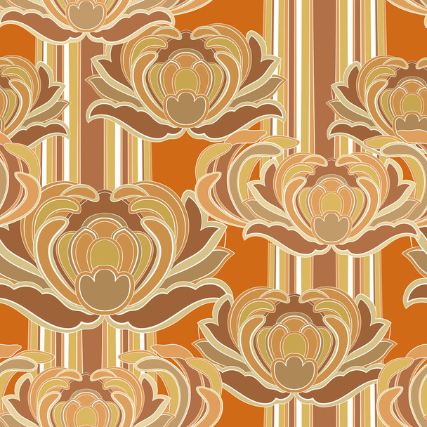 Seamless pattern. Stylized decorative flowers and plants. Design for home decor, fabric, carpet, wrapping - Vector, Image
