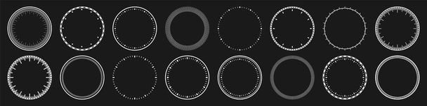 Mechanical clock faces, bezel. White watch dial with minute and hour marks. Timer or stopwatch element. Blank measuring circle scale with divisions. Vector illustration - Vector, Image