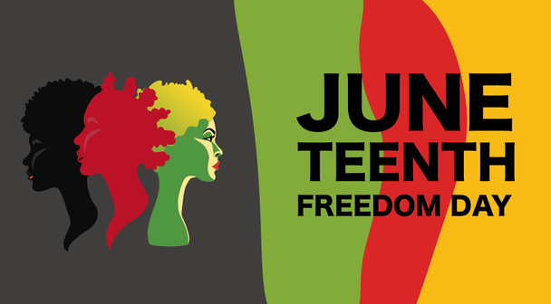 Juneteenth Freedom Day Abstract Vector Illustration,Background Design, Banner, Poster, Greeting Card. - Photo, Image