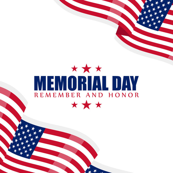 Vector illustration of U.S. Memorial Day banner - Vektor, Bild