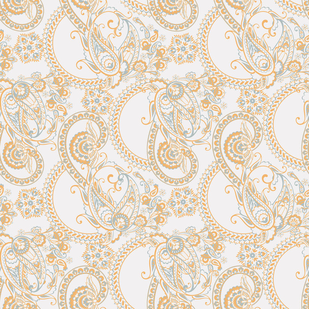 Paisley seamless vector pattern. Vintage background in batik style - Vektor, obrázek