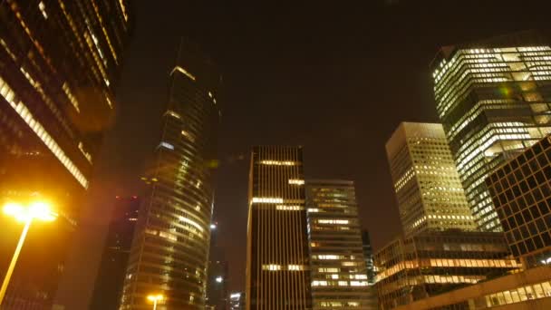stad en skyline in de nacht - Video