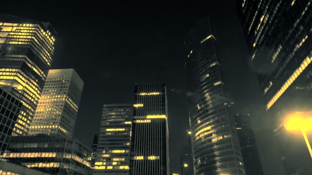 Město a panorama v noci - Záběry, video