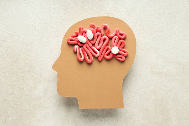Хвороба Деменції та Паркінсона, РЗУРП, композиція для теми хвороби голови. - Фото, зображення