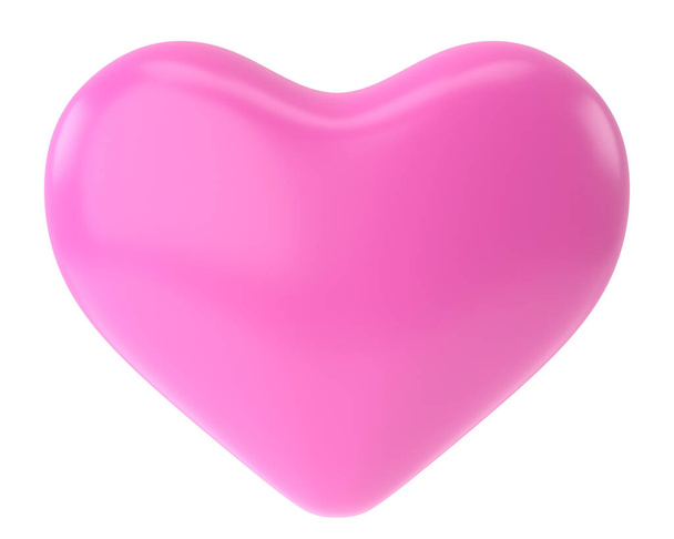 3D heart. Valentine card decoration. 3D illustration. - Photo, Image