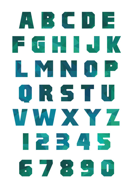 Abc geometric font - Vector, Image
