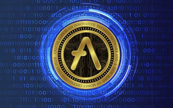 aave virtual currency images. 3d illustration - Photo, Image