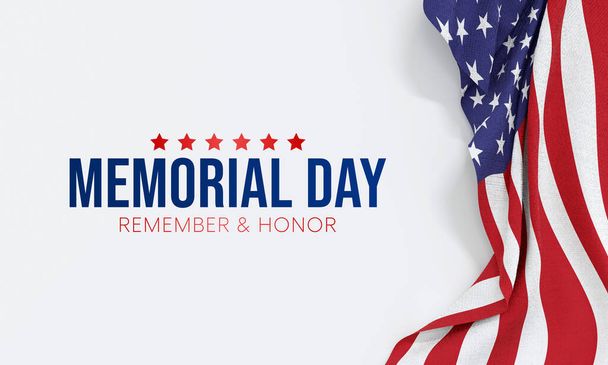 День памяти отмечается каждый год в мае. Это федеральный праздник в Соединенных Штатах за чествование и траур по военнослужащим, которые погибли при исполнении своих обязанностей. 3D рендеринг - Фото, изображение
