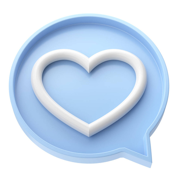 3D love icon. Valentine decoration. - Foto, afbeelding