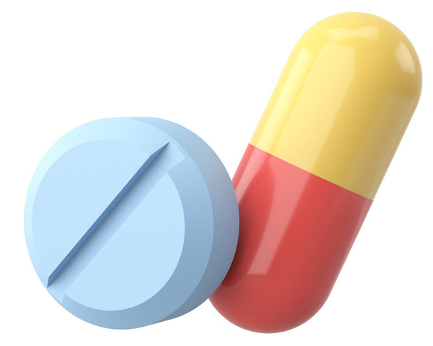 Medicine. 3D drug. 3D illustration. - Photo, Image