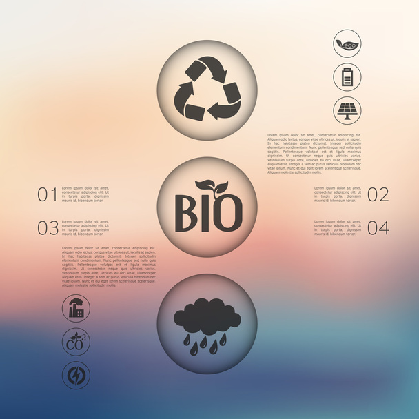 Ökologie-Infografik - Vektor, Bild