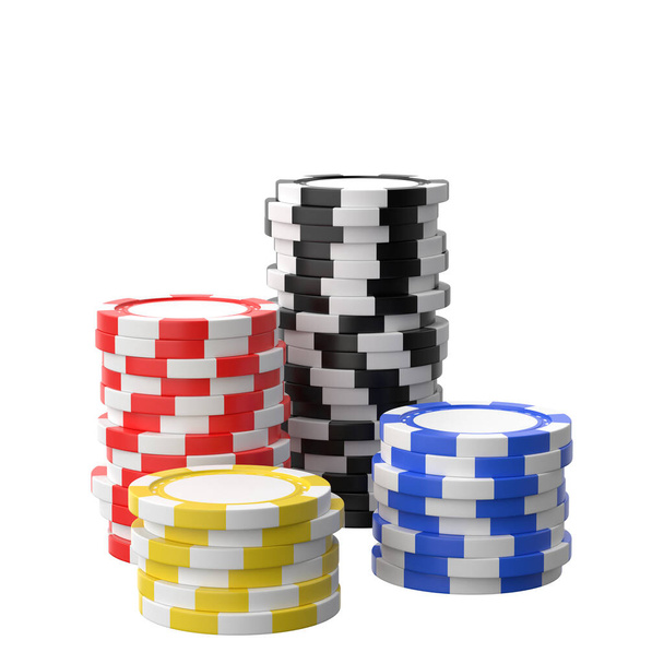 Fichas de casino. chip 3D. - Foto, Imagem