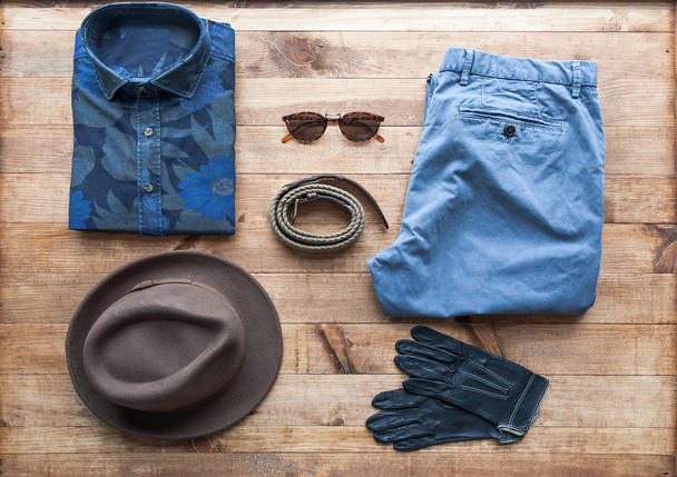Set of various clothes and accessories for men - Photo, Image