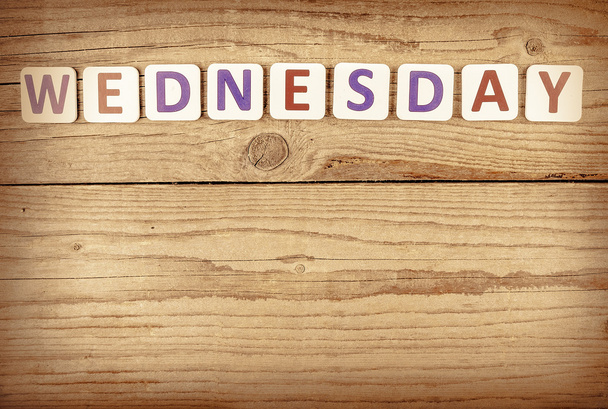 The word WEDNESDAY - Foto, immagini