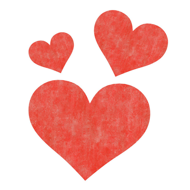 Paper red heart. 3D illustration. - Fotografie, Obrázek