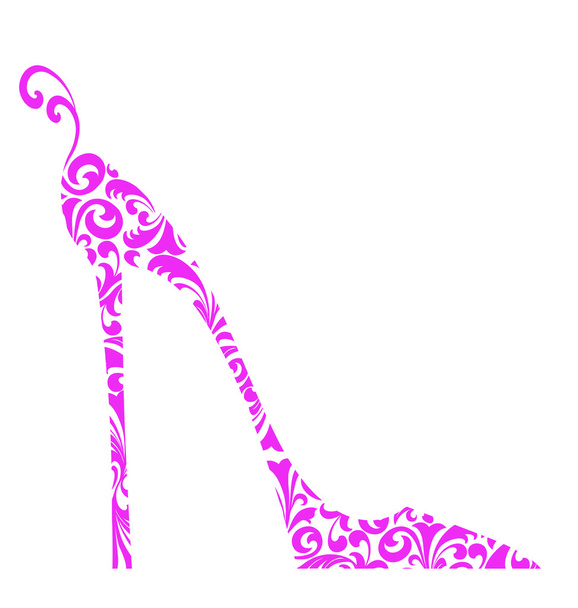 κομψό ρετρό ψηλοτάκουνου παπουτσιού ροζ - Φωτογραφία, εικόνα