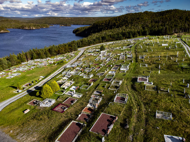  Cimitero aereo con vista sull'Oceano Atlantico e le Marittime canadesi a Placentia Terranova. - Foto, immagini