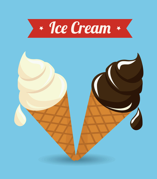 Ice cream ontwerp, vectorillustratie. - Vector, afbeelding