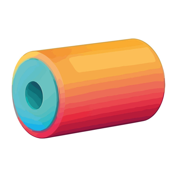 orange gym mat roll icon - Вектор,изображение