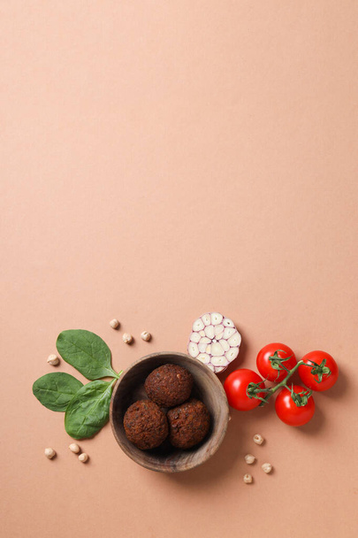 Vegetarian food concept - falafel, tasty falafel balls - Fotografie, Obrázek
