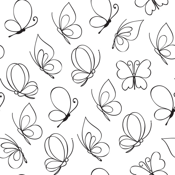 Seamless butterfly pattern - Vector, afbeelding