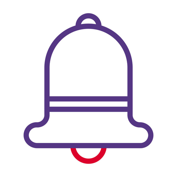 campana icono duocolor rojo púrpura color Pascua ilustración vector elemento y símbolo perfecto. Signo de icono de la colección moderna para la web. - Vector, Imagen