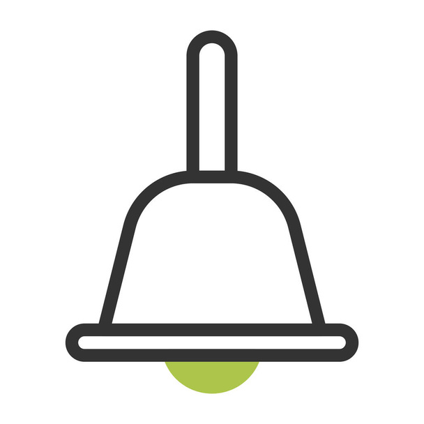 campana icono duotone gris verde color Pascua ilustración vector elemento y símbolo perfecto. Signo de icono de la colección moderna para la web. - Vector, Imagen