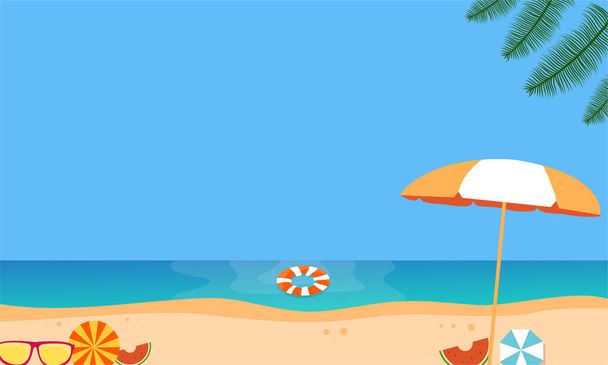 summer illustration vector day for summer time background and summer vibes	 - Вектор, зображення