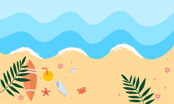 Sommer Illustration Vektor Tag für Sommerzeit Hintergrund und Sommer-Vibes - Vektor, Bild