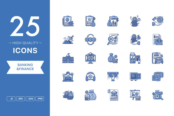 Vector set of Banking And Finance icons - Vector, Image